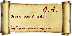 Grandjean Aranka névjegykártya